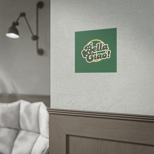 Bella Ciao Wall Art Poster | Italian Folk Song Print | Vintage Protest Art
