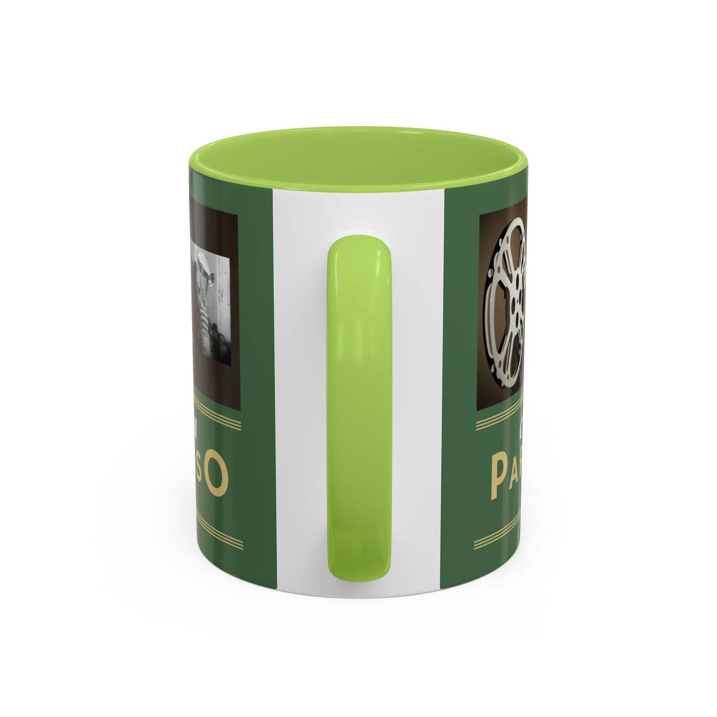 Celtic FC Cinema Paradiso Green or Yellow Accent Mug, 11oz