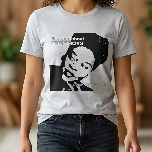 Mad About The Bhoys Dinah Washington T-shirt for Celtic Fans | Lightweight Unisex Bella Canvas 3001 tee