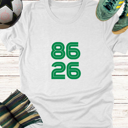 86-26 Celtic Fans T-shirt | Lightweight Unisex Bella Canvas 3001 tee