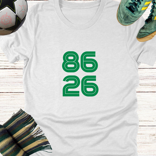 86-26 Celtic Fans T-shirt | Lightweight Unisex Bella Canvas 3001 tee