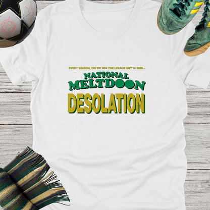 National Meltdoon Desolation T-shirt for Celtic Fans | Lightweight Unisex Bella Canvas 3001 tee
