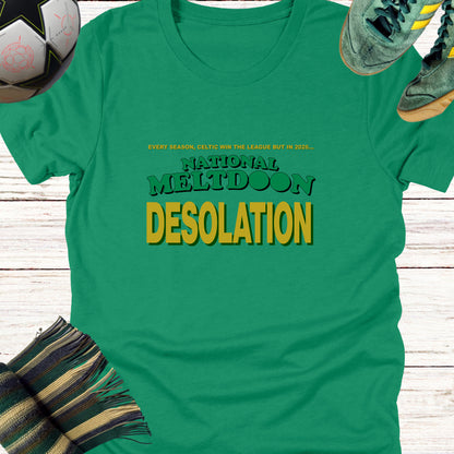 National Meltdoon Desolation T-shirt for Celtic Fans | Lightweight Unisex Bella Canvas 3001 tee