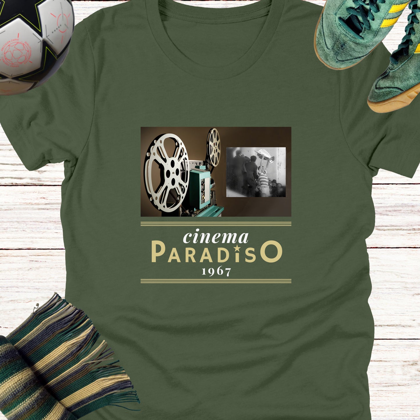 Celtic FC Cinema Paradiso T-shirt, Lisbon Lions tee | Lightweight Unisex shirt