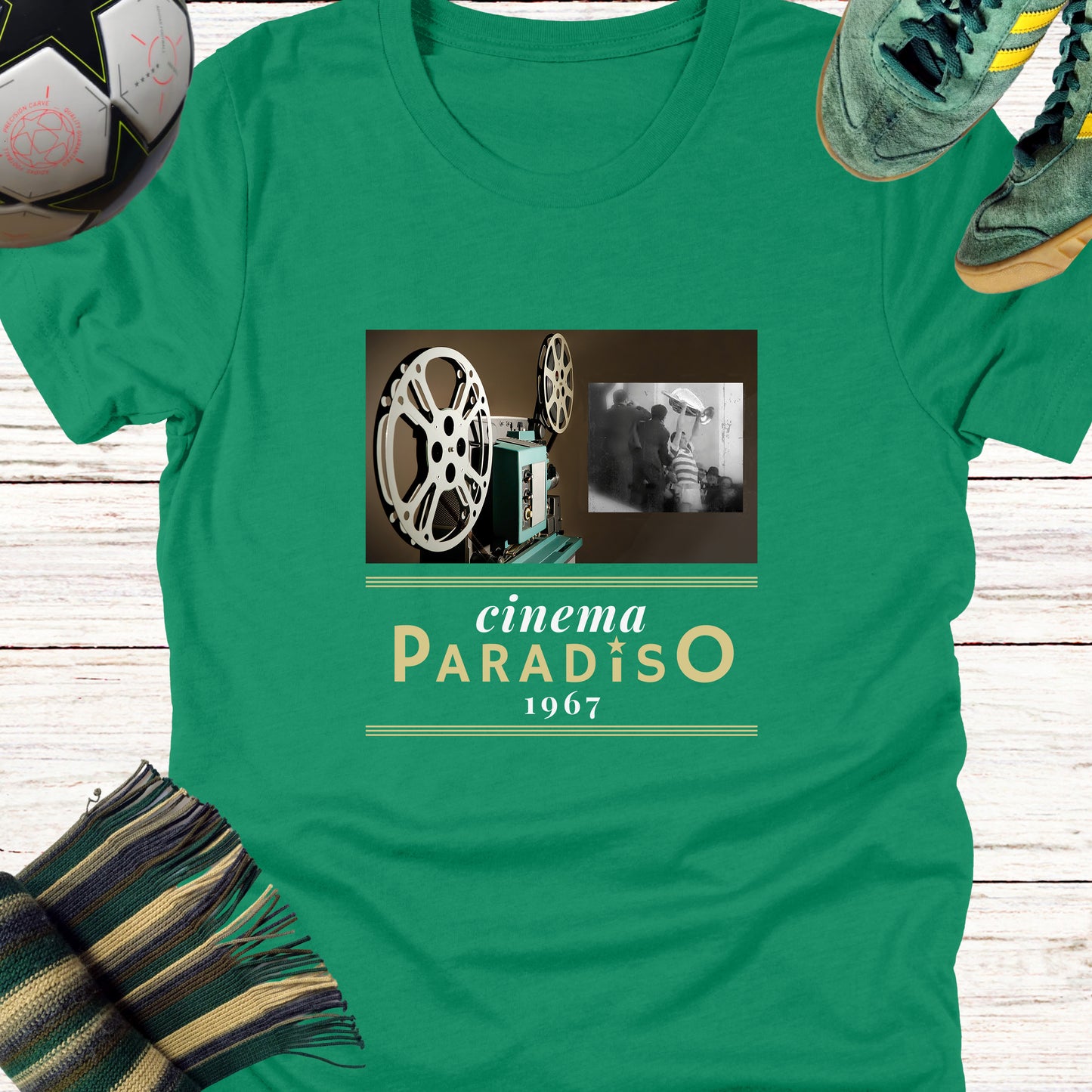 Celtic FC Cinema Paradiso T-shirt, Lisbon Lions tee | Lightweight Unisex shirt
