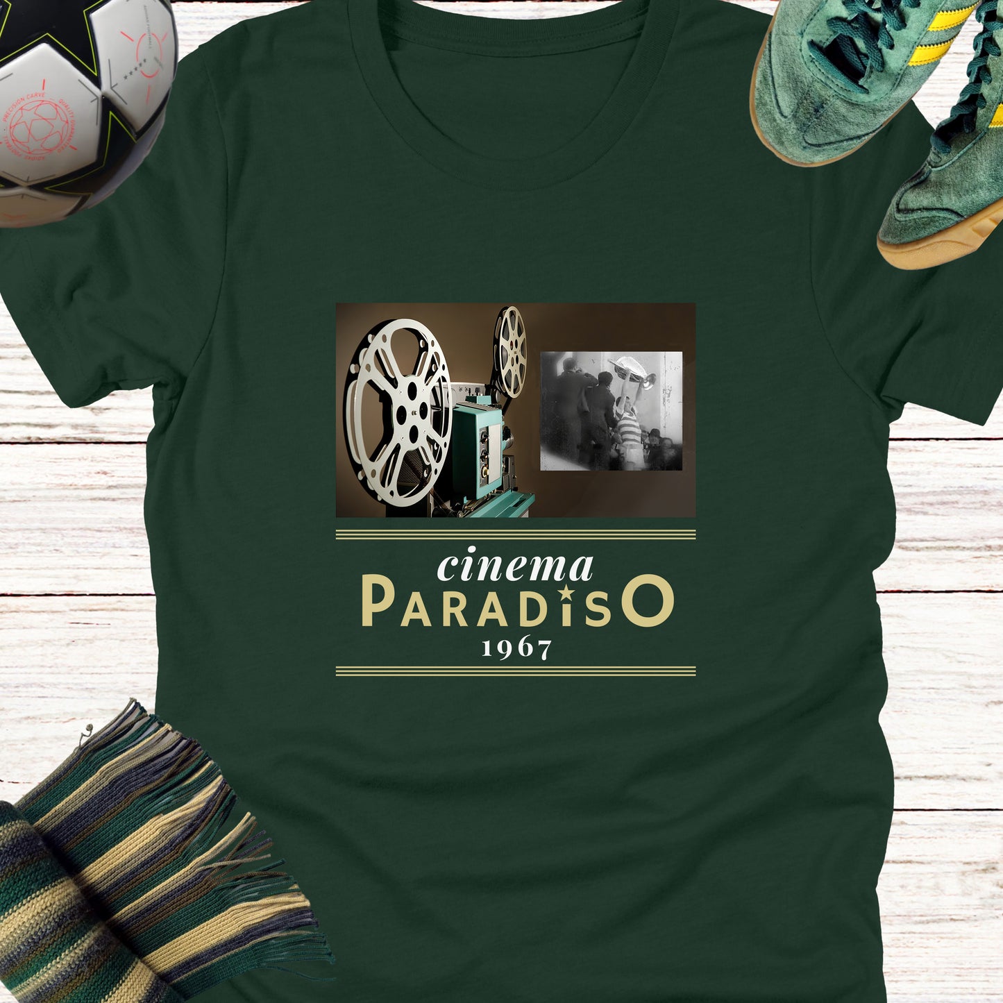 Celtic FC Cinema Paradiso T-shirt, Lisbon Lions tee | Lightweight Unisex shirt