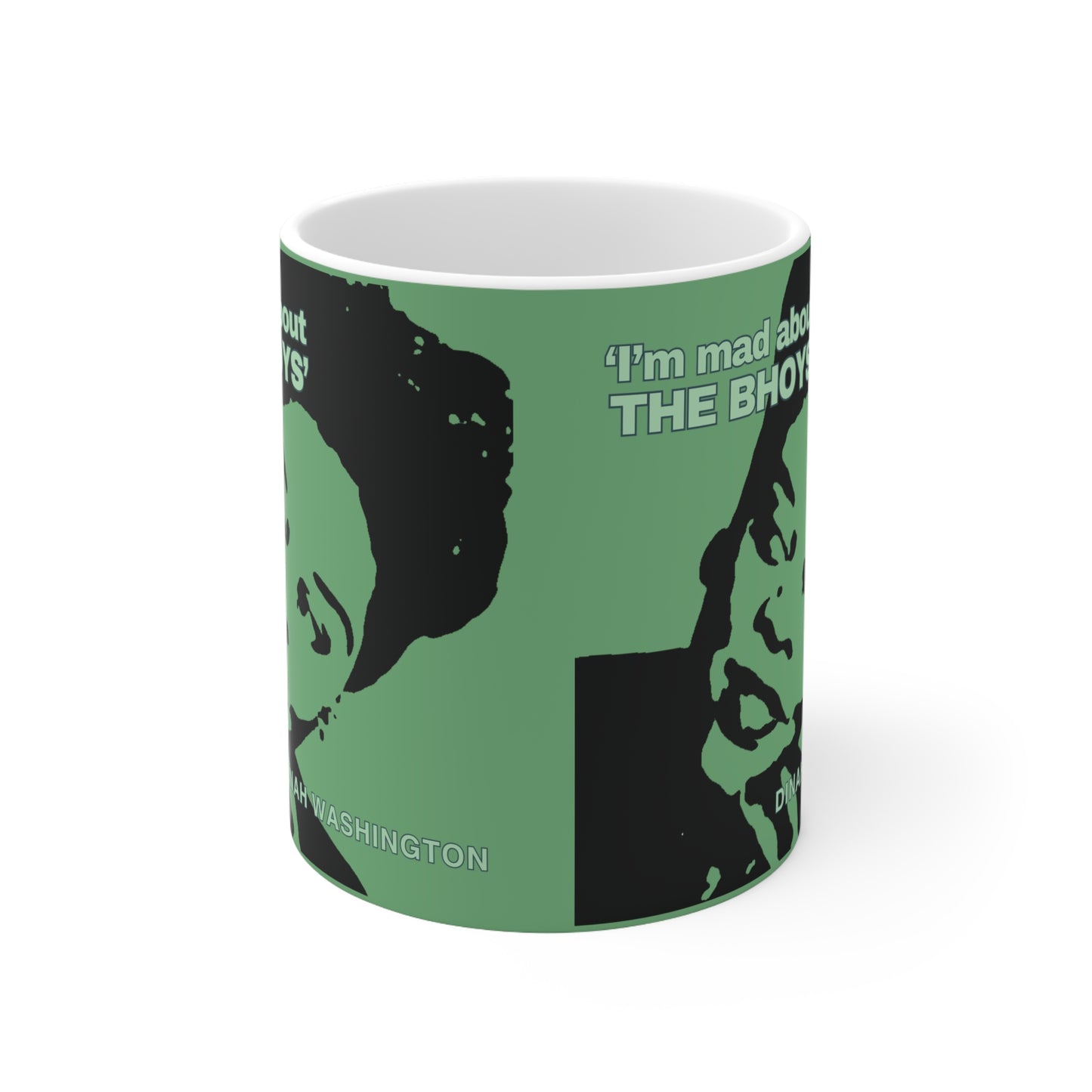 Celtic 'Mad About The Bhoys' Coffee Cup Green Text