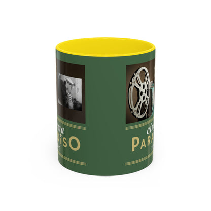 Celtic FC Cinema Paradiso Green or Yellow Accent Mug, 11oz