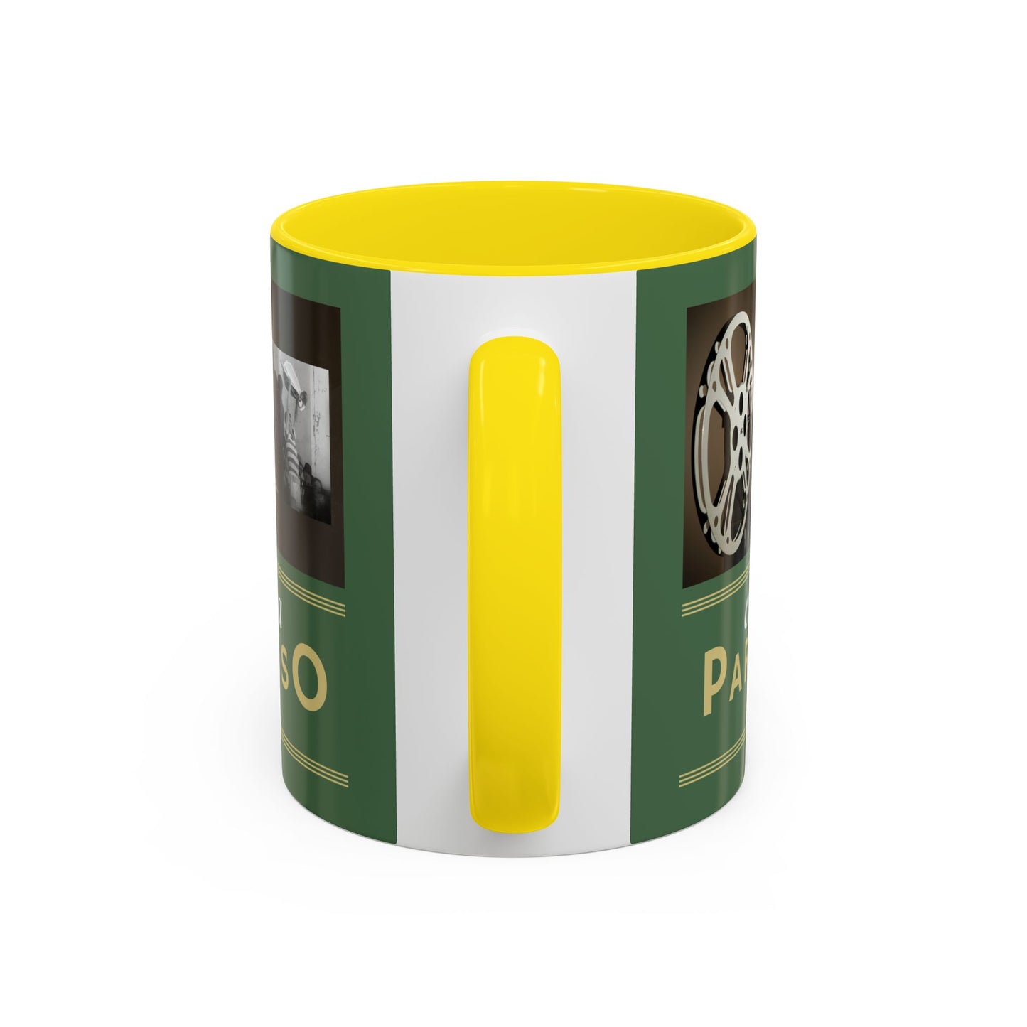 Celtic FC Cinema Paradiso Green or Yellow Accent Mug, 11oz