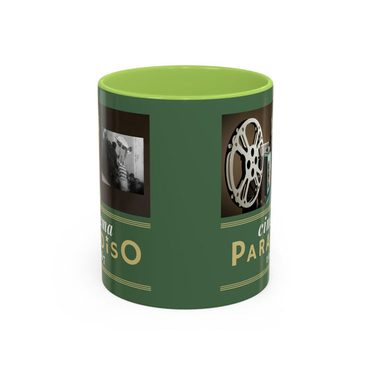 Celtic FC Cinema Paradiso Green or Yellow Accent Mug, 11oz