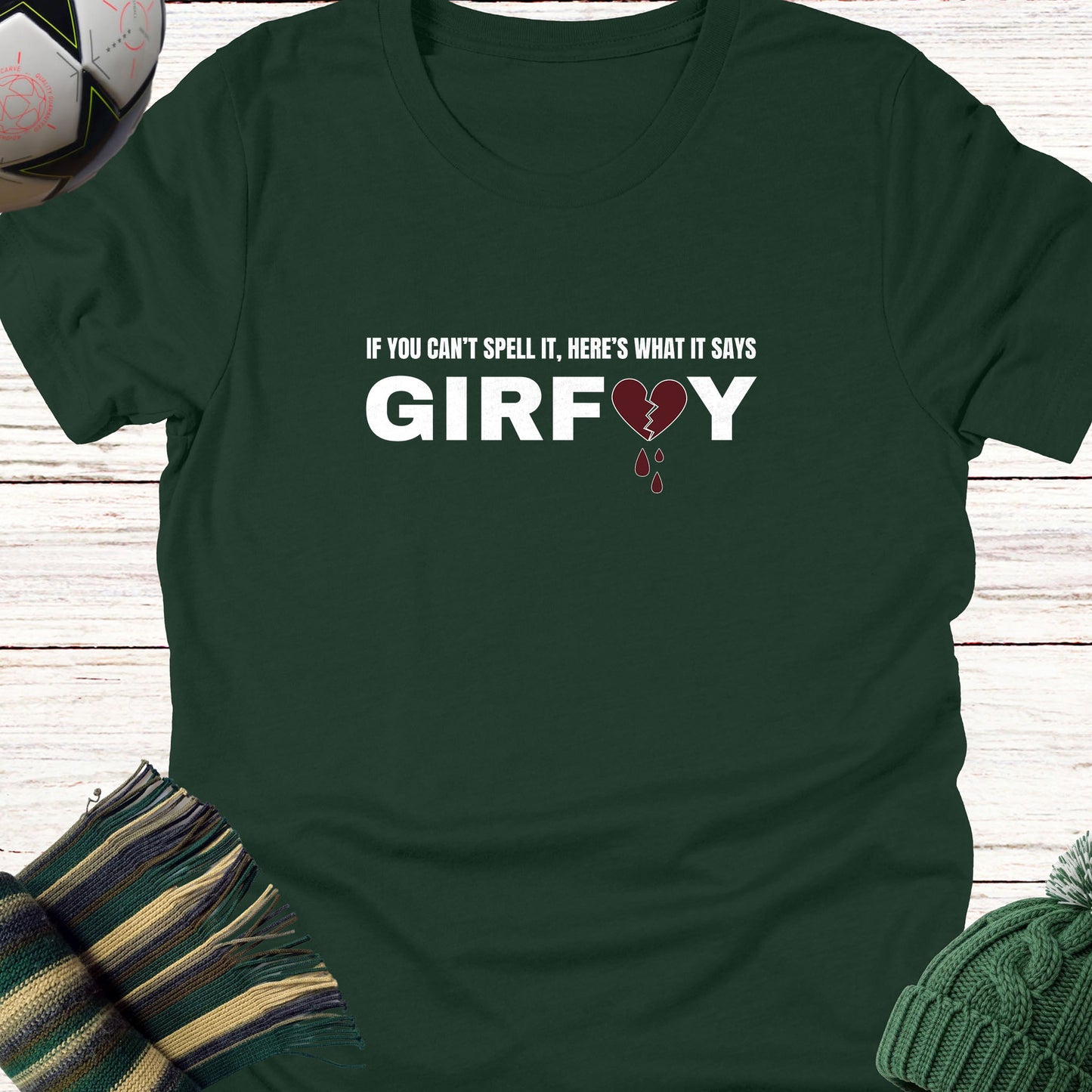 Broken Hearts GIRFUY T-shirt | Lightweight Unisex tee
