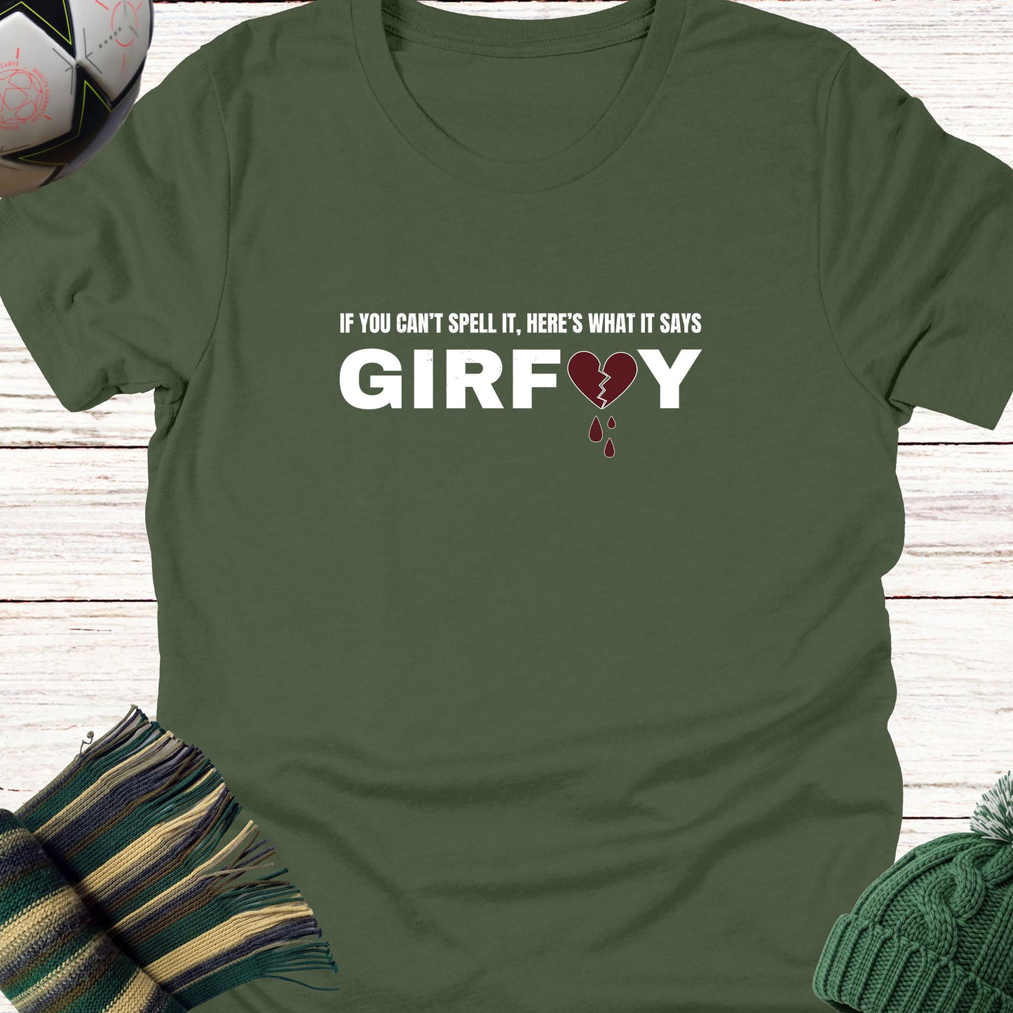 Broken Hearts GIRFUY T-shirt | Lightweight Unisex tee